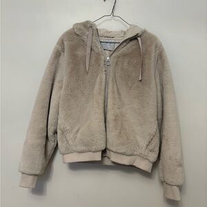 Athleta Women’s Cream Fuzzy Jacket